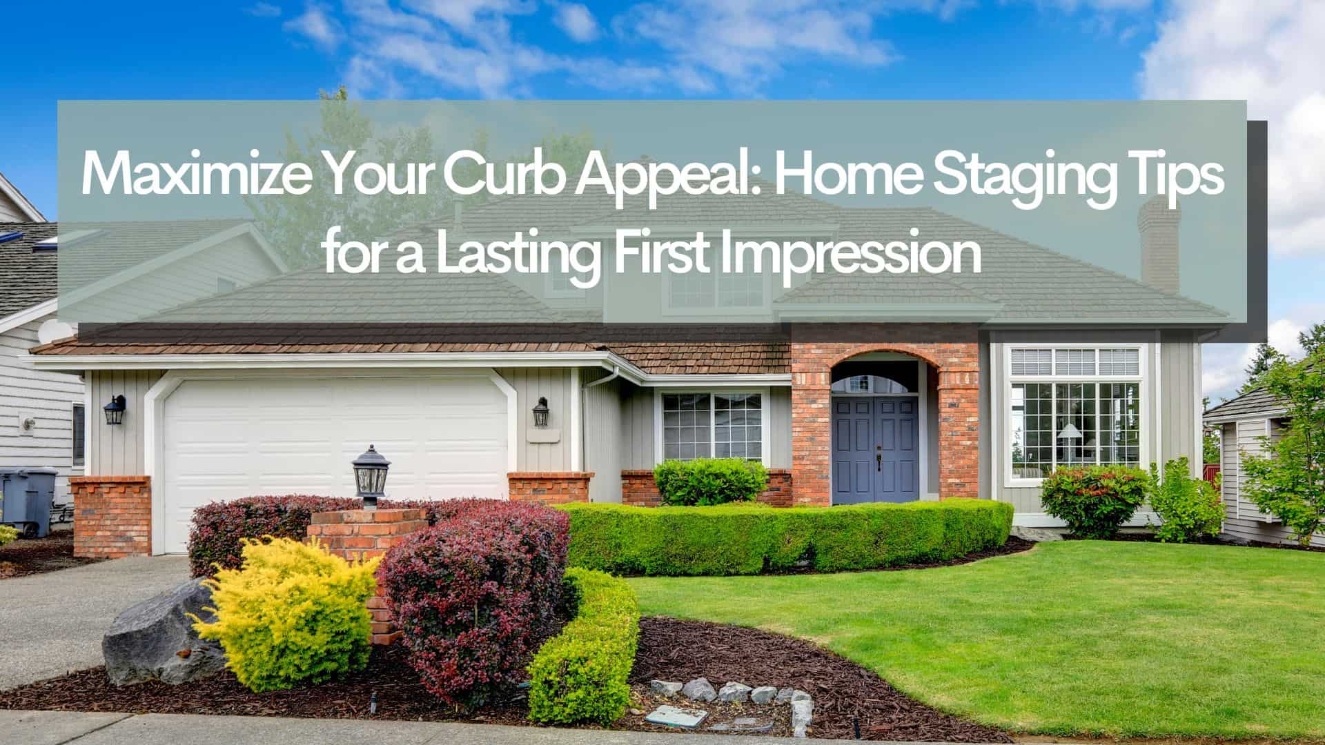 Curb appeal Well-landscaped home exterior with manicured lawn showing strong curb appeal