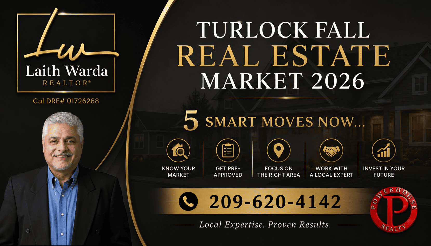 Turlock fall real estate market home for sale with autumn landscaping